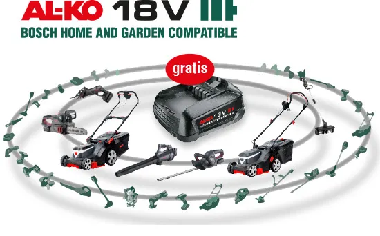 AL-KO Akku-Plus-Wochen 2022 gratis Bosch Akku