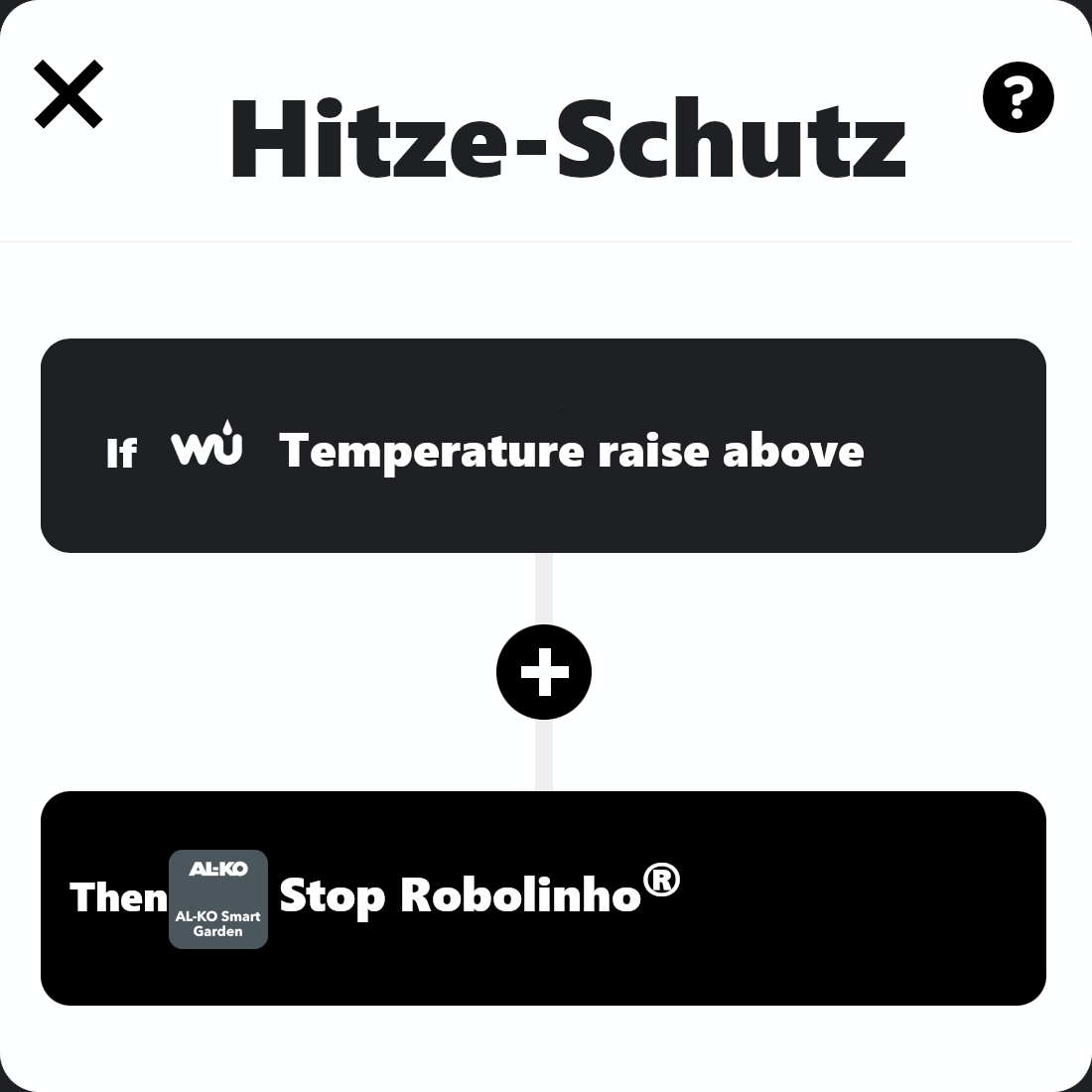 AL-KO Robolinho IFTTT_Temperatur_hoch