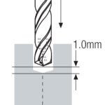 Tieflochbohren Schritt 2 - Tieflochbohrer eintauchen